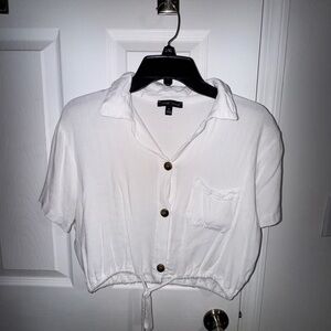 White Button-Up Women's Top